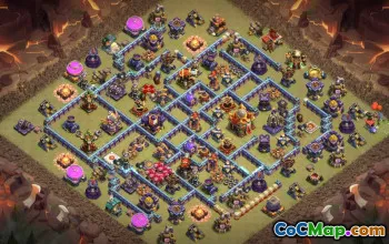 town hall 16, trophy/war base layout #40358