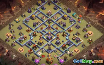 town hall 16, trophy/war base layout #40436
