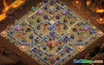 town hall 16, trophy/war base layout #40439