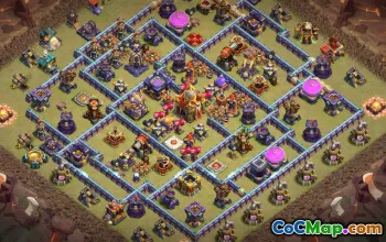 town hall 16, trophy/war base layout #40454