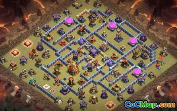 town hall 16, trophy/war base layout #40457