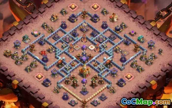 town hall 16, trophy/war base layout #40464