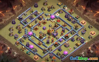 town hall 16, trophy/war base layout #40467