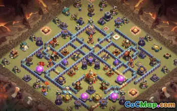 town hall 16, trophy/war base layout #40469