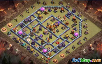 town hall 16, trophy/war base layout #40470