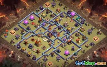 town hall 16, trophy/war base layout #40471