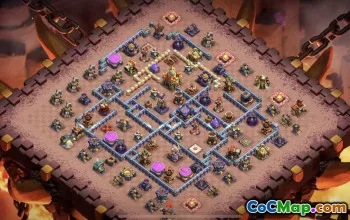 town hall 16, trophy/war base layout #40487