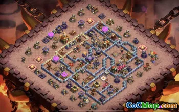 town hall 16, trophy/war base layout #40490