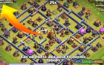 town hall 16, trophy/war base layout #40491