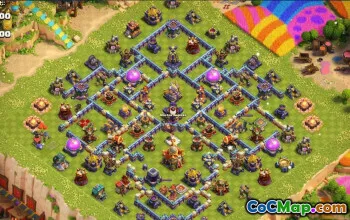 town hall 16, trophy/war base layout #40492