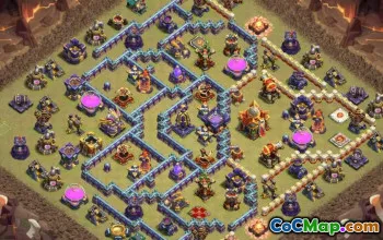 town hall 16, trophy/war base layout #40494