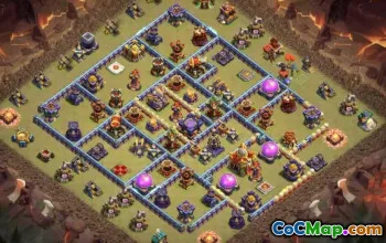 town hall 16, trophy/war base layout #40506