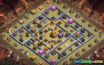 town hall 16, trophy/war base layout #40508
