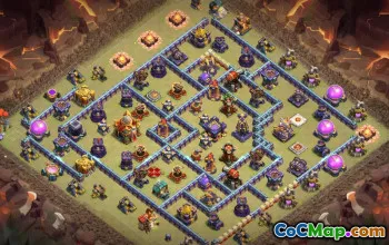 town hall 16, trophy/war base layout #40509