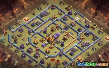 town hall 16, trophy/war base layout #40536