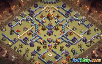 town hall 16, trophy/war base layout #40575