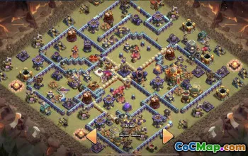 town hall 16, trophy/war base layout #40577