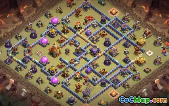 town hall 16, trophy/war base layout #40634