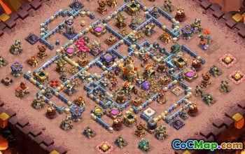 town hall 16, trophy/war base layout #40642