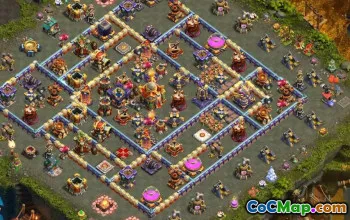 town hall 16, trophy/war base layout #40648