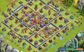 town hall 16, trophy/war base layout #40650