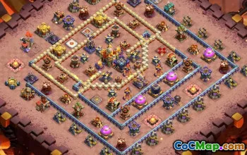 town hall 16, trophy/war base layout #40659