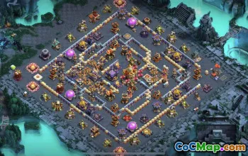 town hall 16, trophy/war base layout #40671
