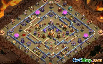 town hall 16, trophy/war base layout #40693