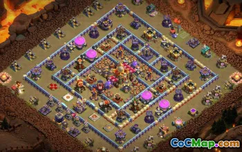 town hall 16, trophy/war base layout #40698