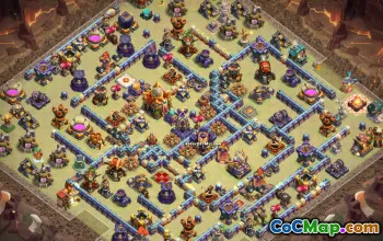 town hall 16, trophy/war base layout #40772