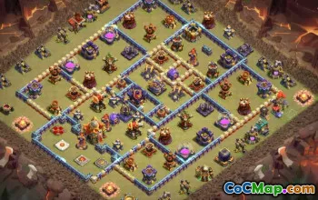 town hall 16, trophy/war base layout #40778