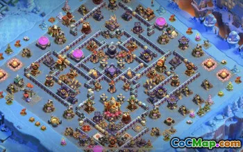 town hall 16, trophy/war base layout #40790