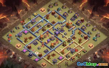 town hall 16, trophy/war base layout #40795