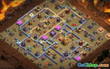 town hall 16, trophy/war base layout #40807