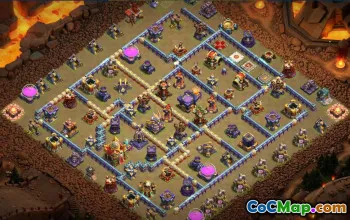 town hall 16, trophy/war base layout #40810