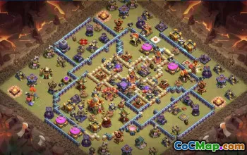 town hall 16, trophy/war base layout #40831