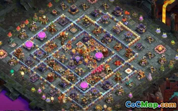 town hall 16, trophy/war base layout #40849