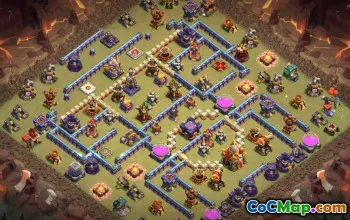 town hall 16, trophy/war base layout #40853