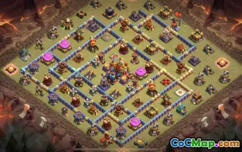 town hall 16, trophy/war base layout #40865