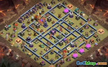 town hall 16, trophy/war base layout #40905