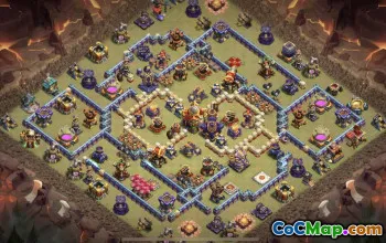 town hall 16, trophy/war base layout #40912