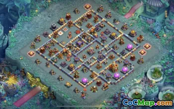 town hall 16, trophy/war base layout #40940