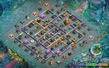 town hall 16, trophy/war base layout #40966
