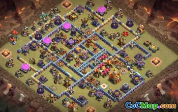 town hall 16, trophy/war base layout #40977
