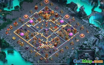 town hall 16, trophy/war base layout #40981