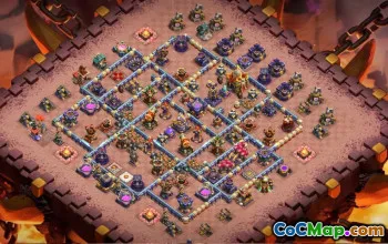 town hall 16, trophy/war base layout #40989