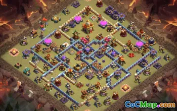 town hall 16, trophy/war base layout #40990