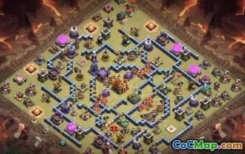town hall 16, trophy/war base layout #40998