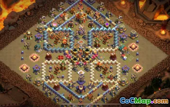town hall 16, trophy/war base layout #41018