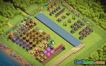 town hall 16, trophy/war base layout #41029
